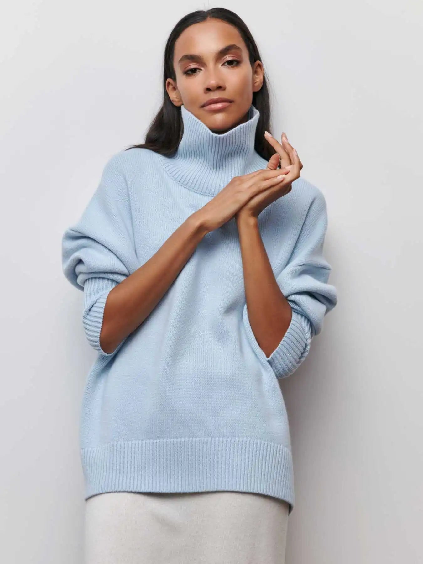 GIANA | Jersey acogedor de cuello alto