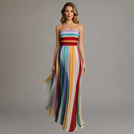 LA SCINTILLA | Vestido maxi de luz colorida