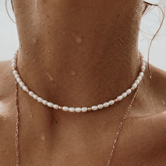 Choker Perlas y Oro
