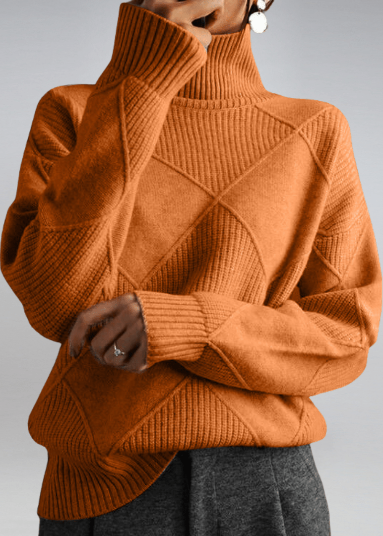 MATHILDA – Jersey de cachemir de cuello alto