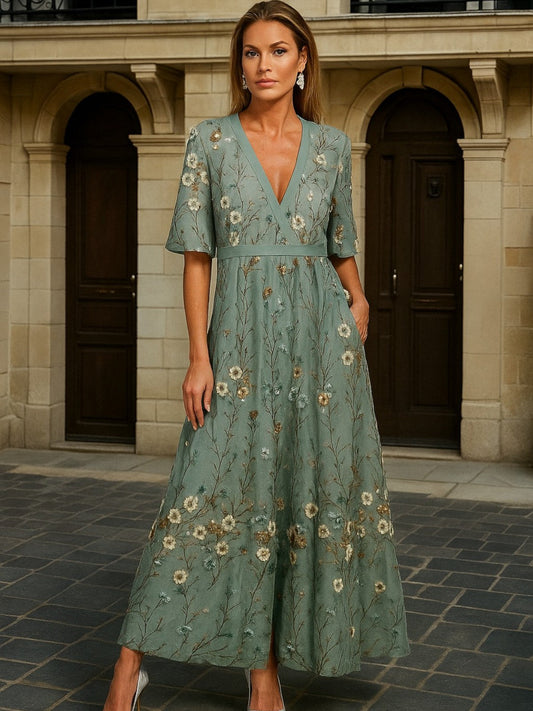LA SCINTILLA | Vestido largo de elegancia natural