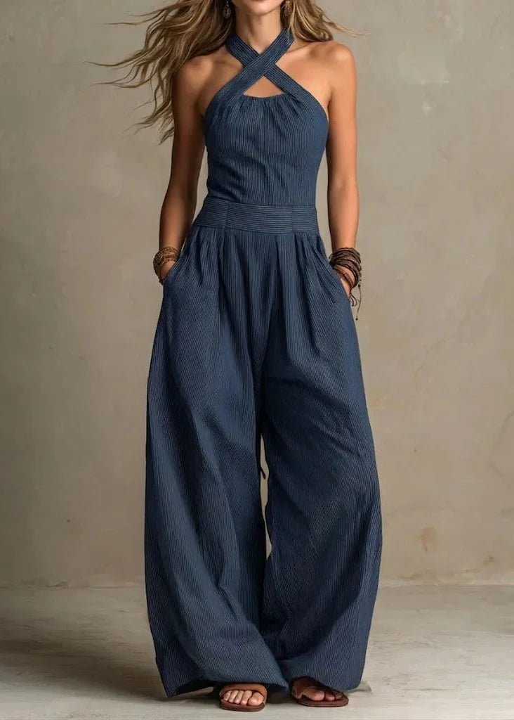 Bianca – Mono elegante con escote en V cruzado