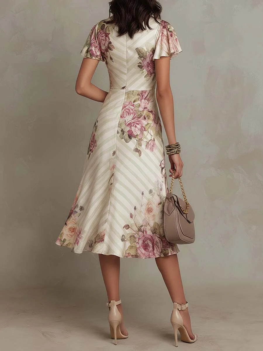 LA SCINTILLA | Vestido floral drapeado Camille