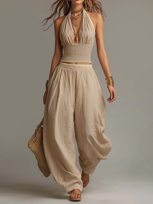 SANDRA · Conjunto de dos piezas estilo harem bohemio