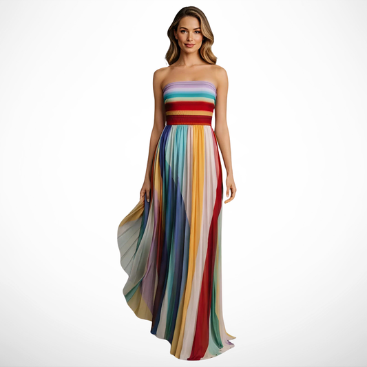 LA SCINTILLA | Vestido maxi de luz colorida