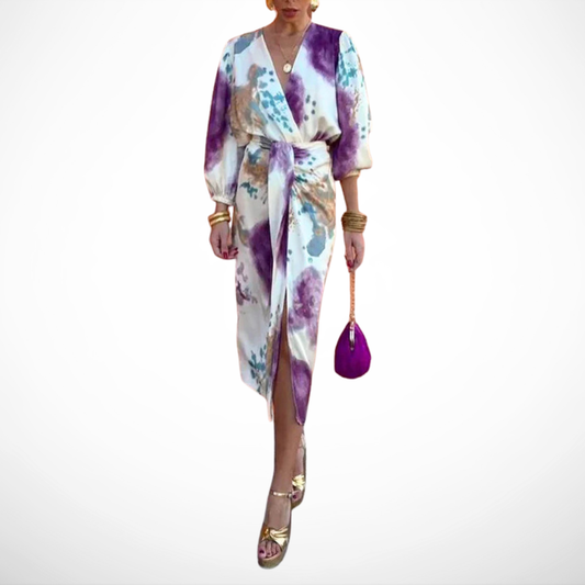 LA SCINTILLA | Vestido midi elegante con detalles refinados