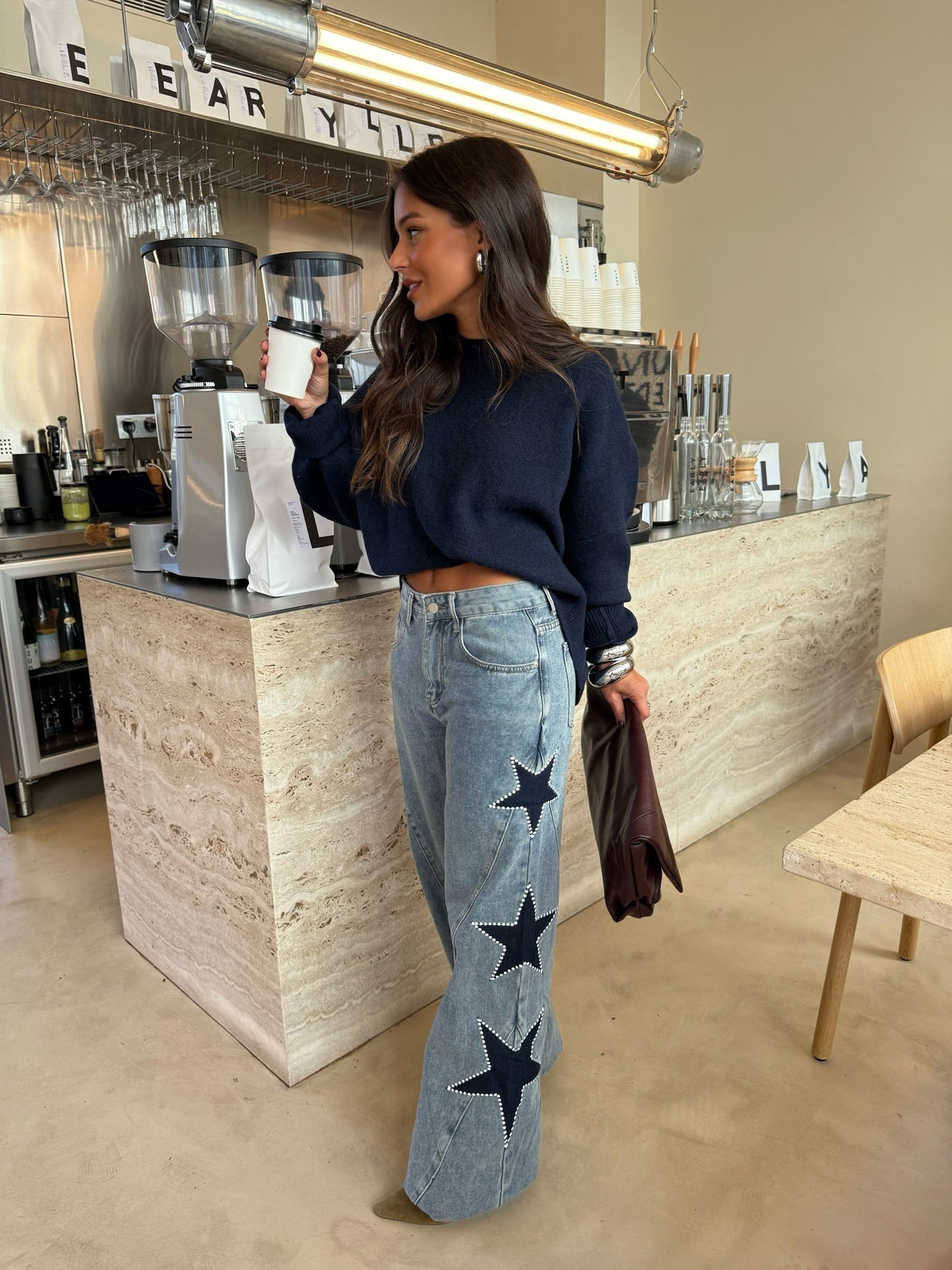 MEGAN | Vaqueros de Pierna Ancha con Estrellas