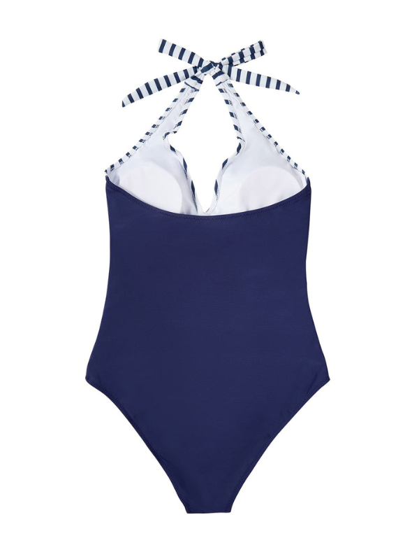 MARINO | Traje de baño entero moldeador de rayas