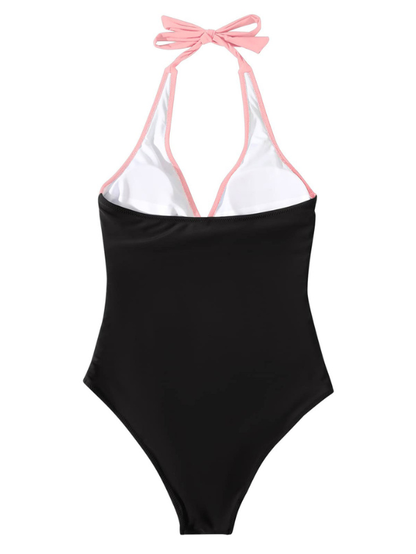 DULCE | Traje de baño entero moldeador rosa y negro