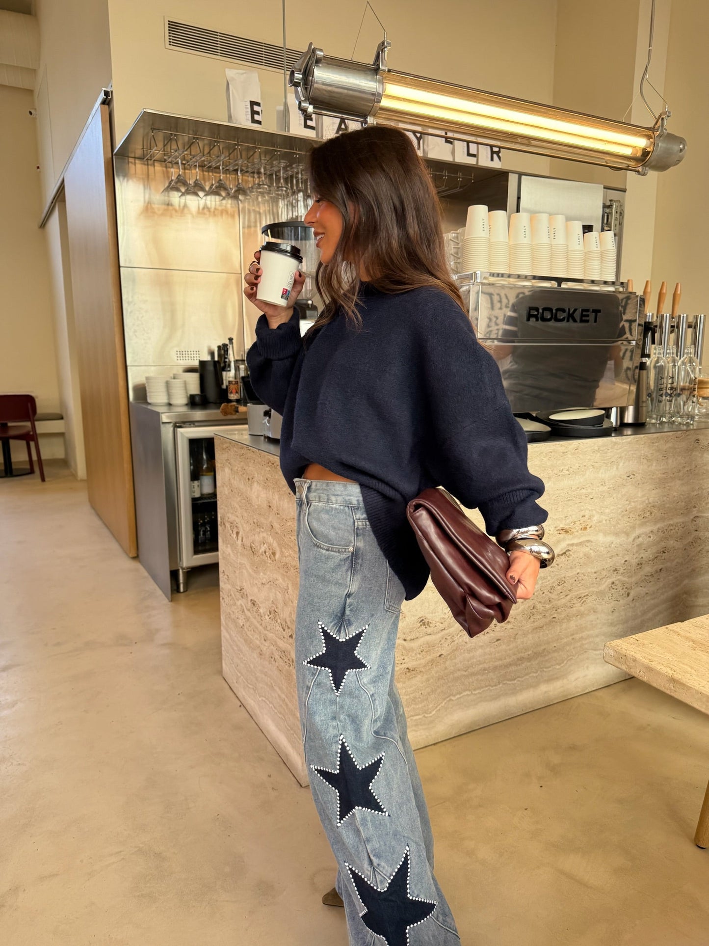 MEGAN | Vaqueros de Pierna Ancha con Estrellas