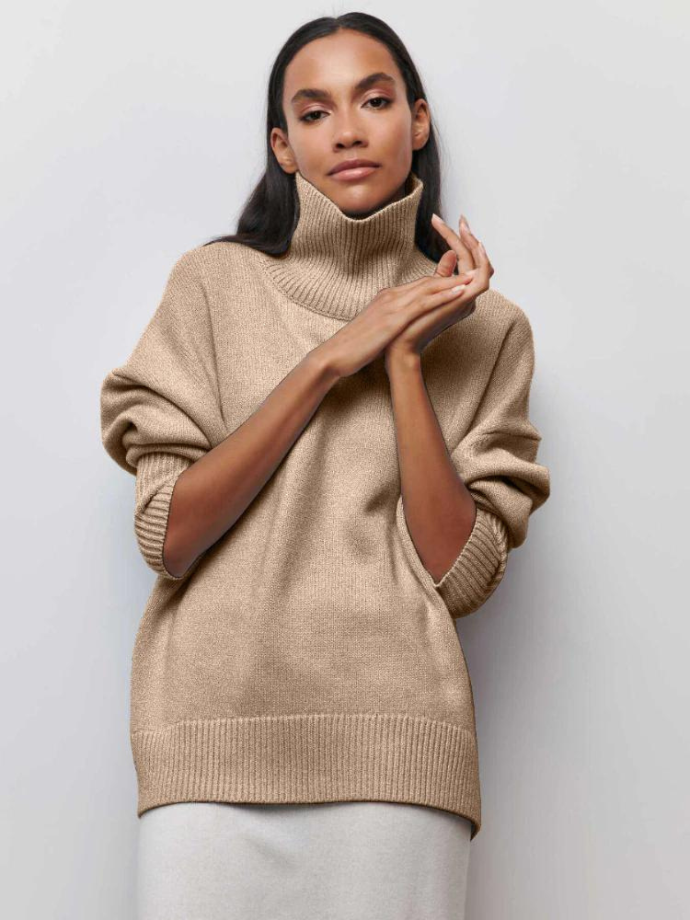 GIANA | Jersey acogedor de cuello alto