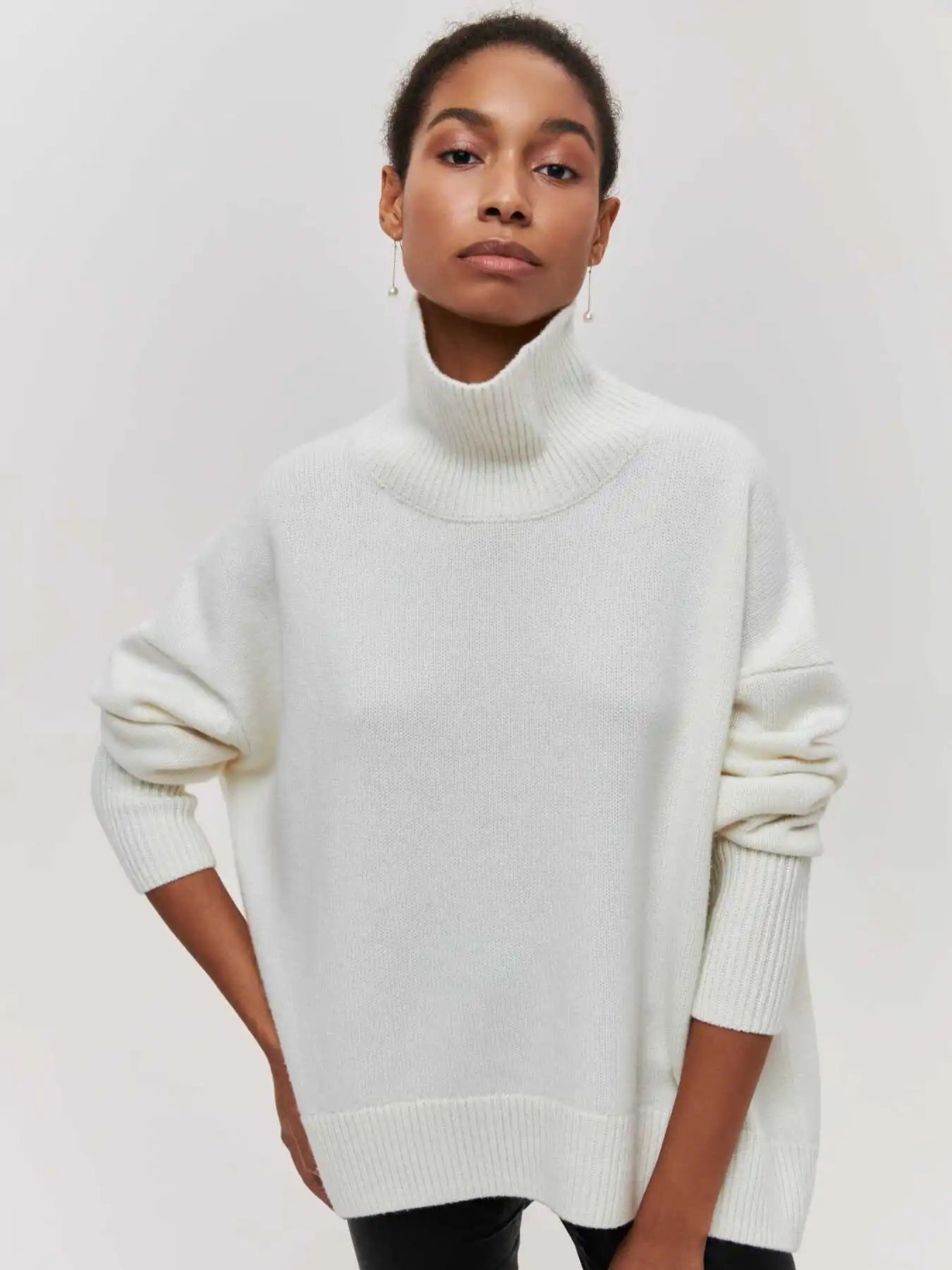 GIANA | Jersey acogedor de cuello alto