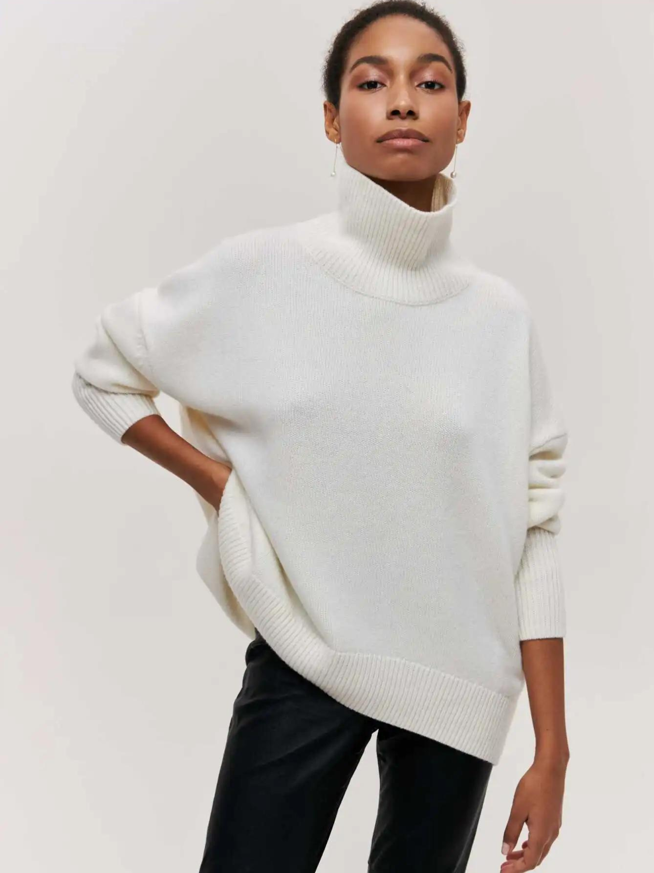 GIANA | Jersey acogedor de cuello alto