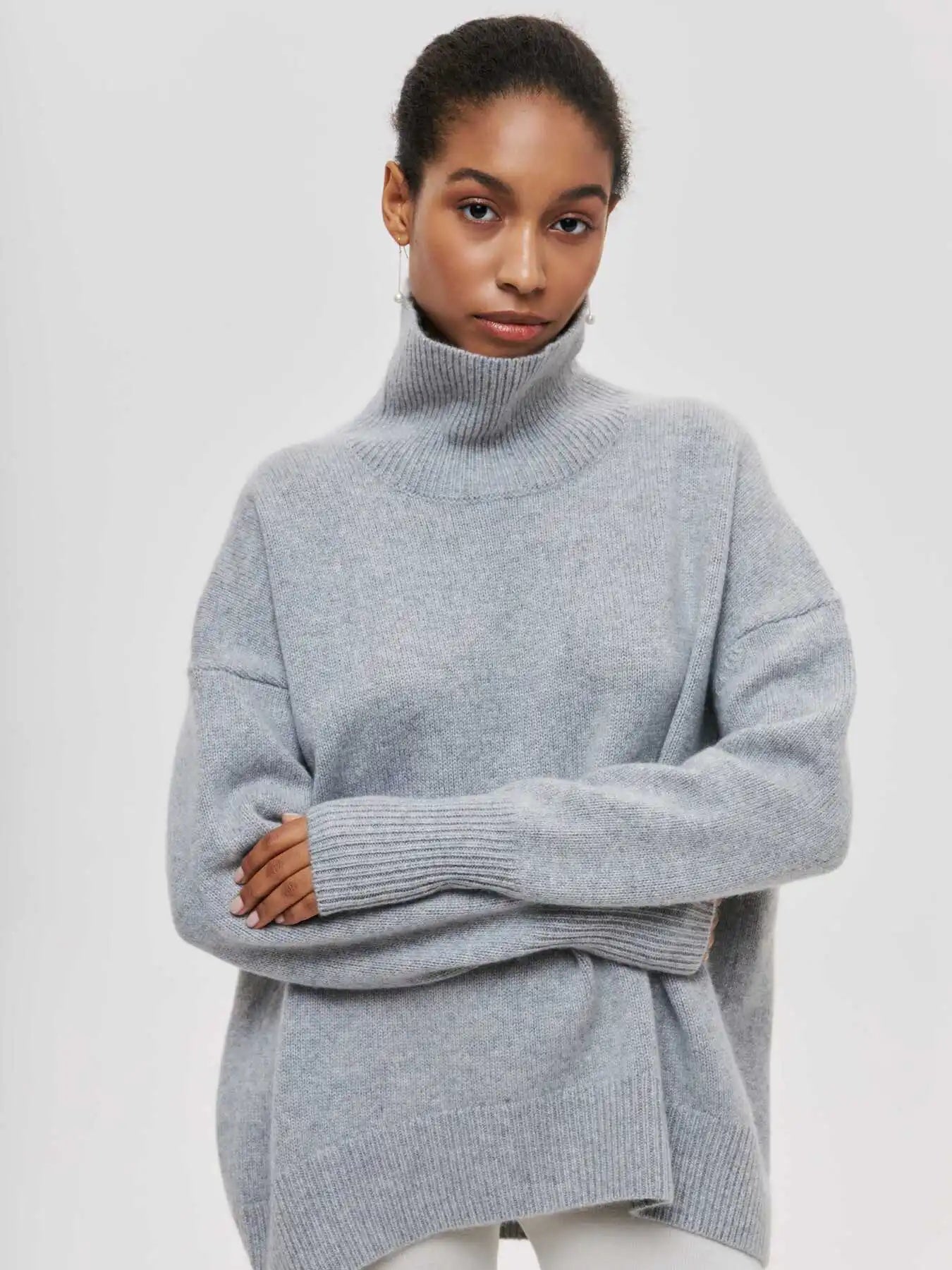 GIANA | Jersey acogedor de cuello alto