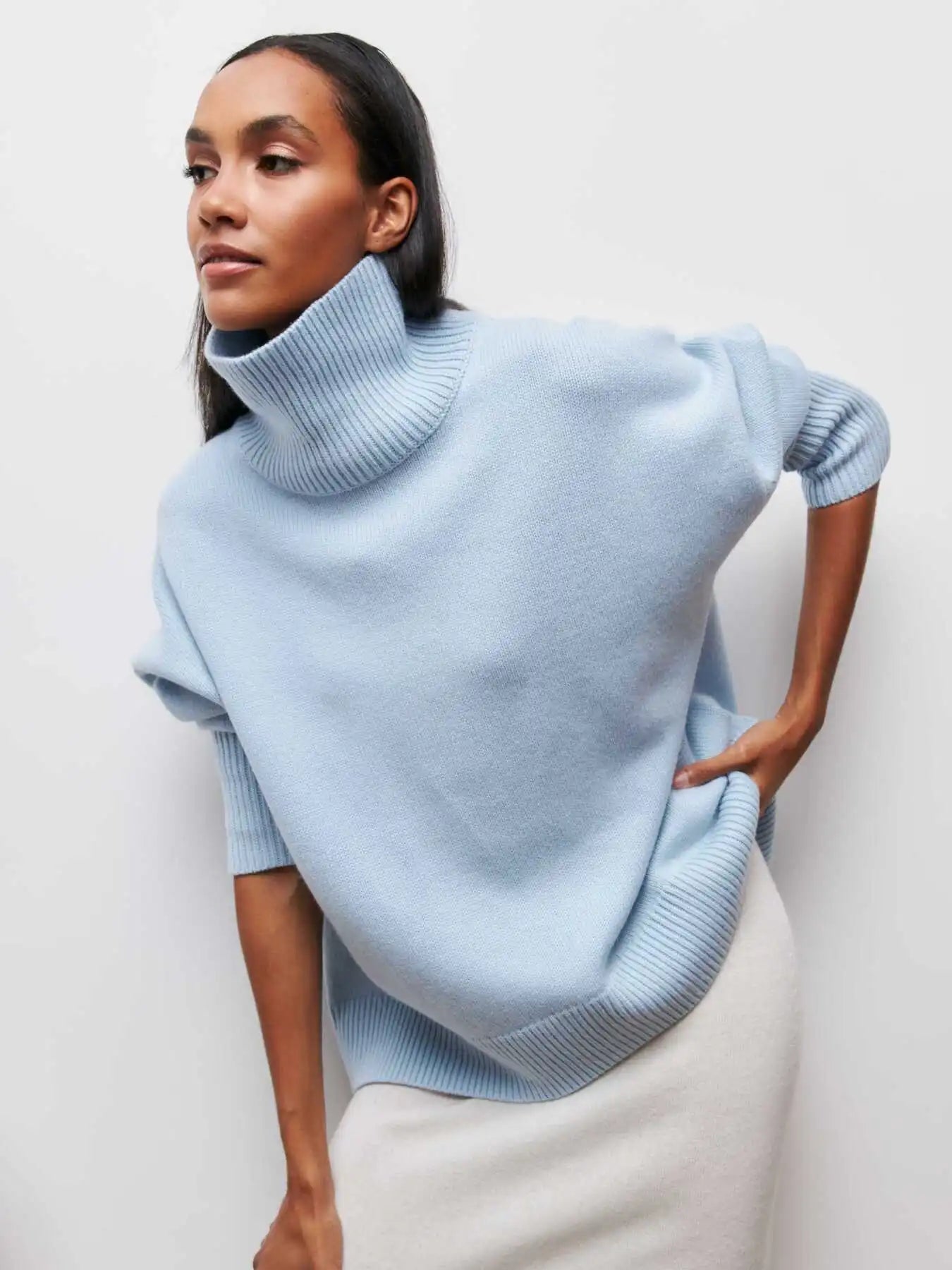 GIANA | Jersey acogedor de cuello alto