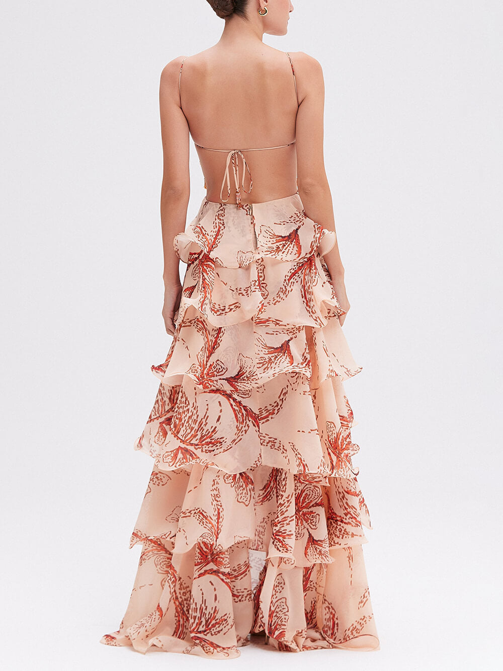 LA SCINTILLA | Vestido maxi con lazo distintivo