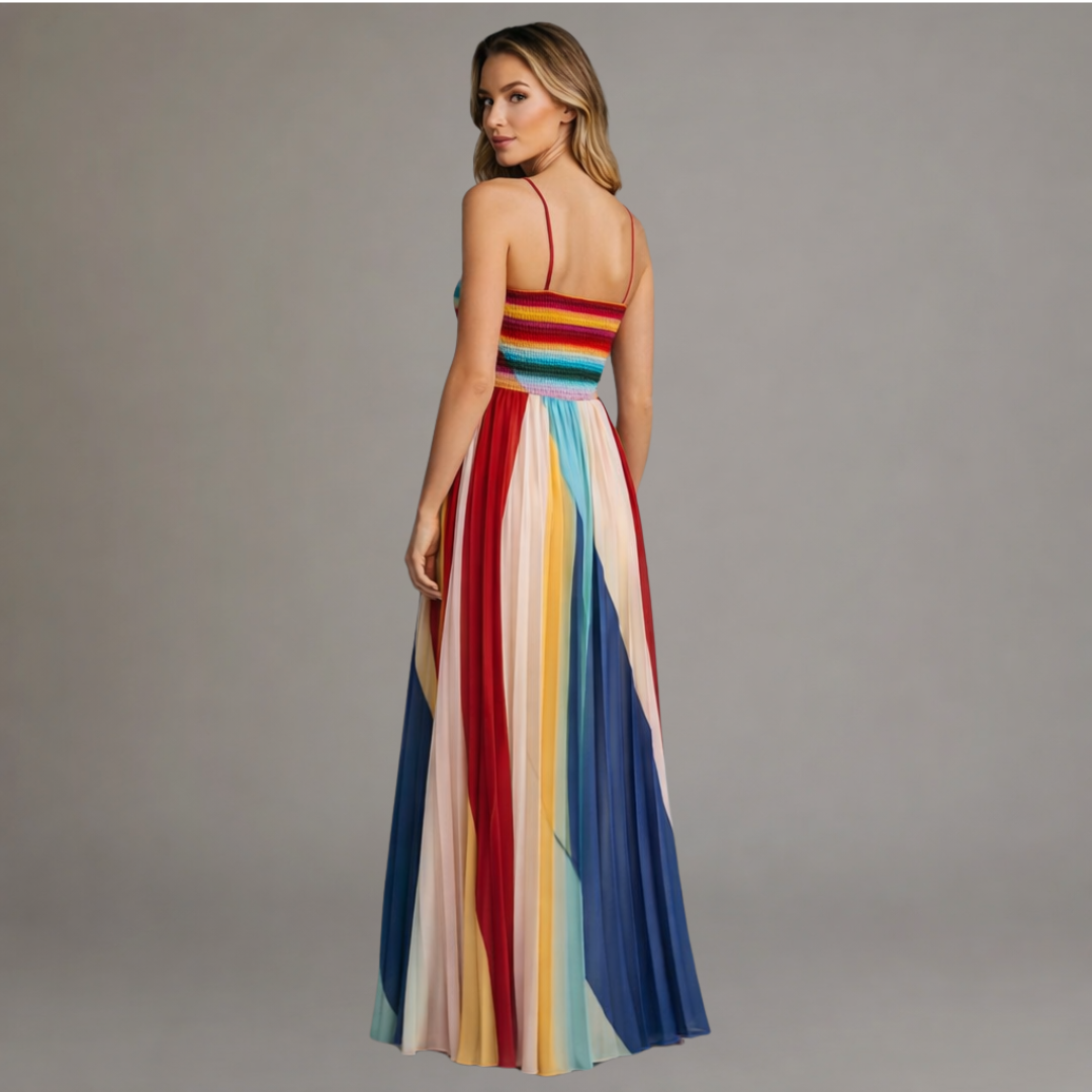 LA SCINTILLA | Vestido maxi de luz colorida