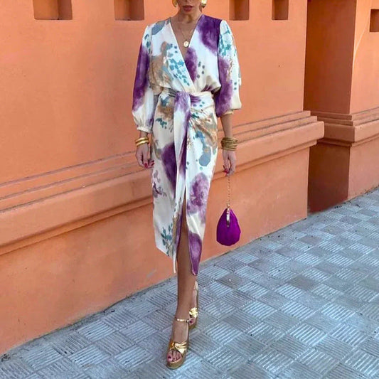 LA SCINTILLA | Vestido midi elegante con detalles refinados