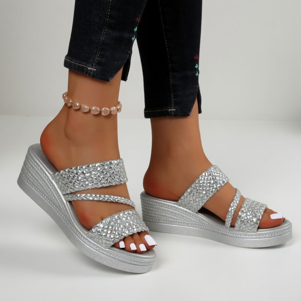 Chantal™ | Sandalias ergonómicas con tacón compensado