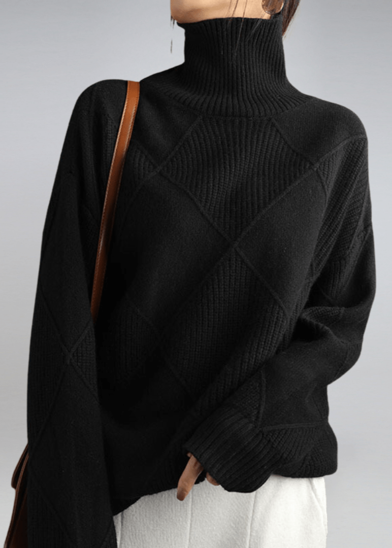 MATHILDA – Jersey de cachemir de cuello alto