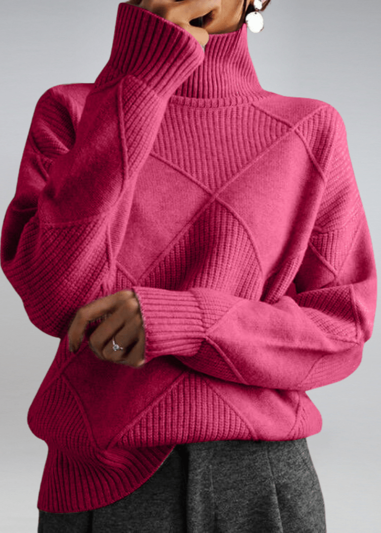 MATHILDA – Jersey de cachemir de cuello alto