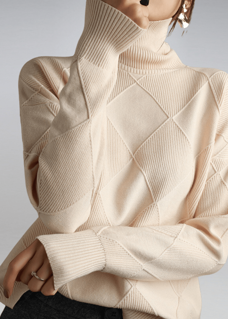 MATHILDA – Jersey de cachemir de cuello alto