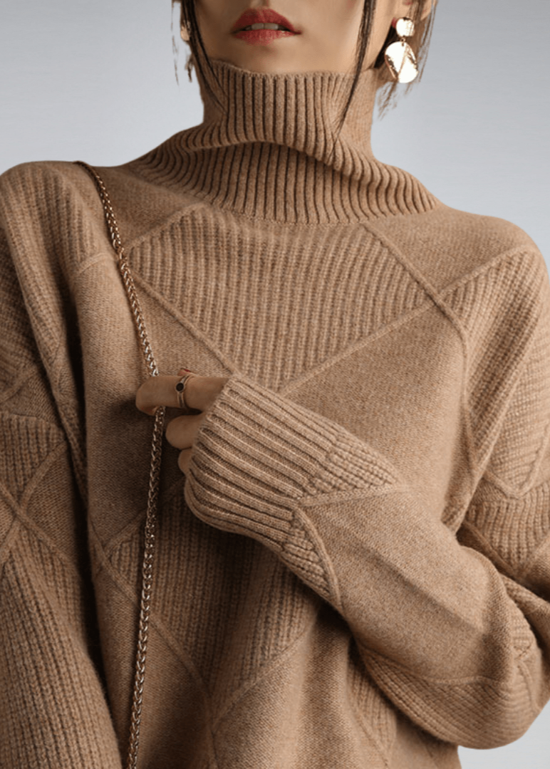 MATHILDA – Jersey de cachemir de cuello alto