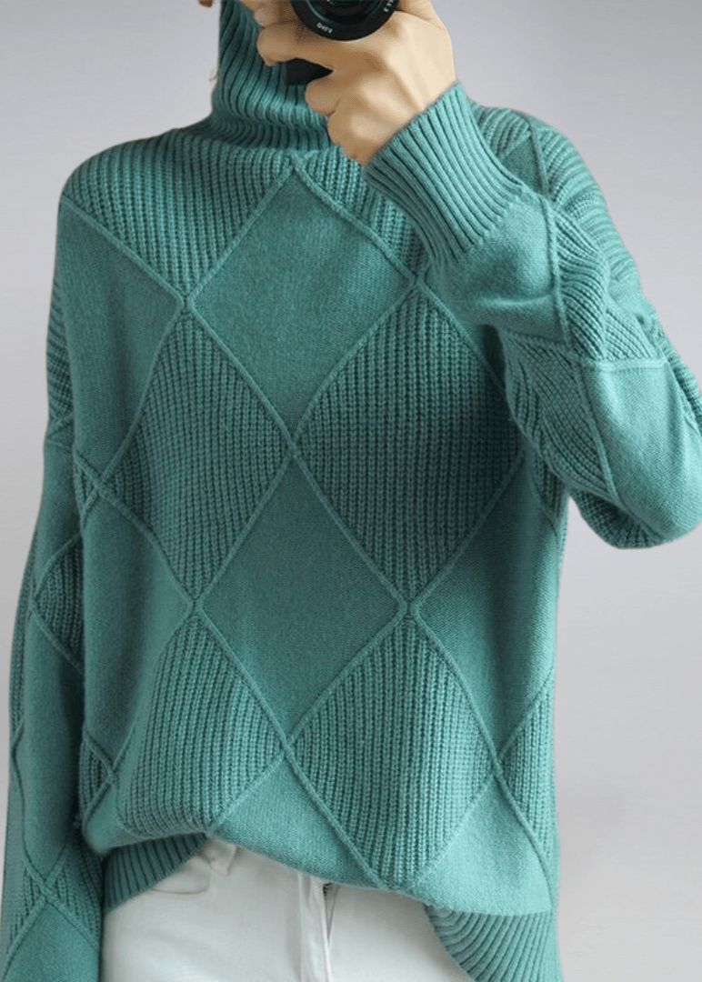 MATHILDA – Jersey de cachemir de cuello alto