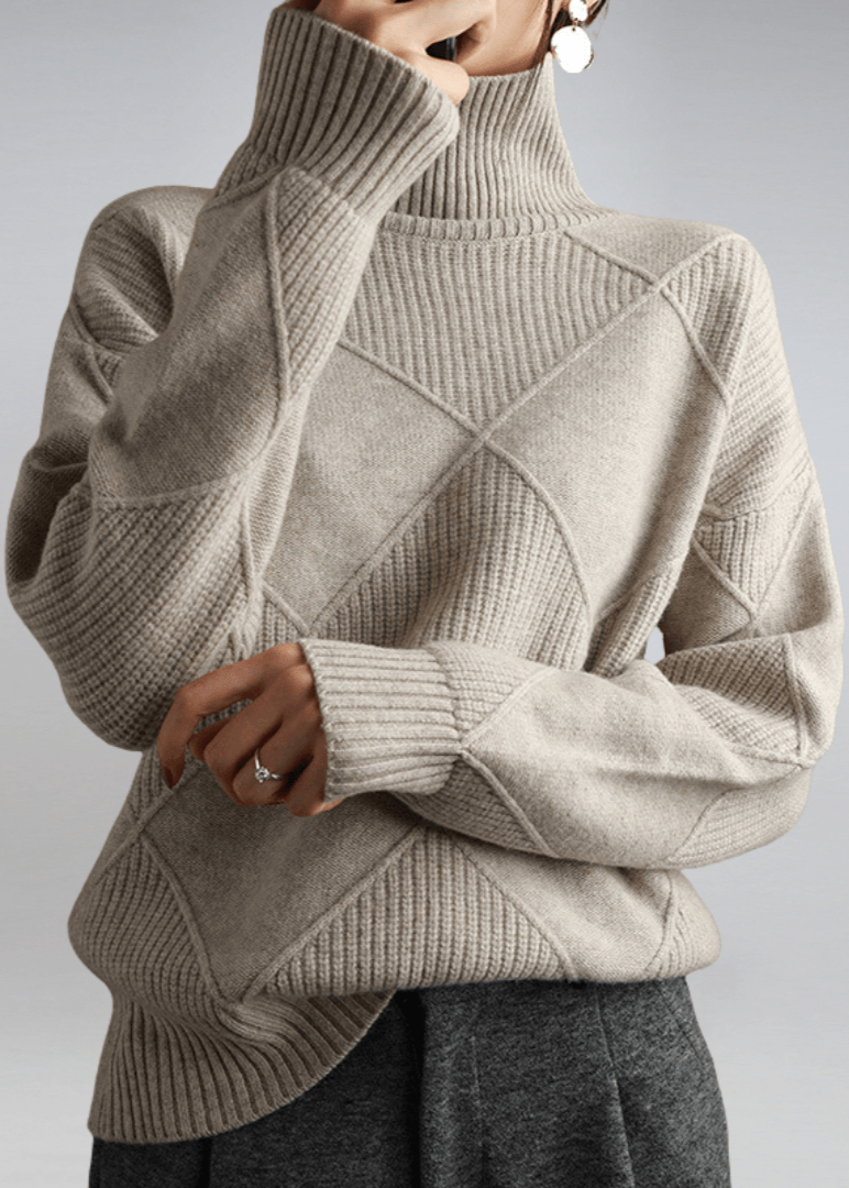 MATHILDA – Jersey de cachemir de cuello alto