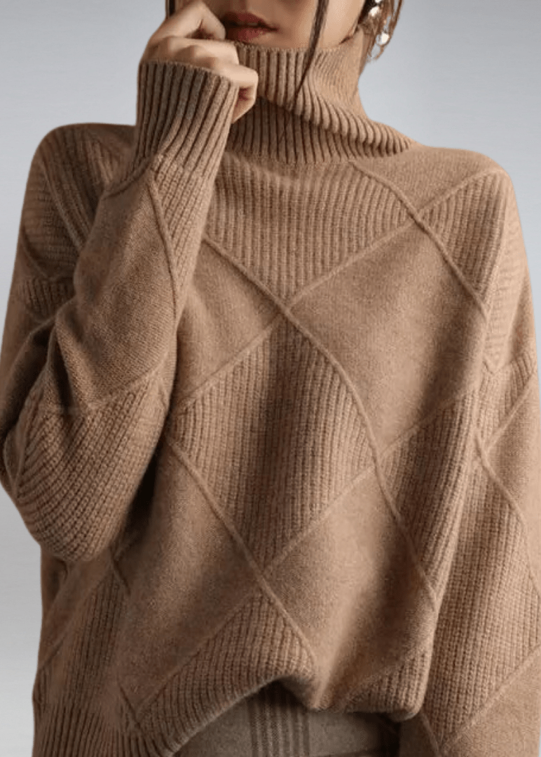 MATHILDA – Jersey de cachemir de cuello alto