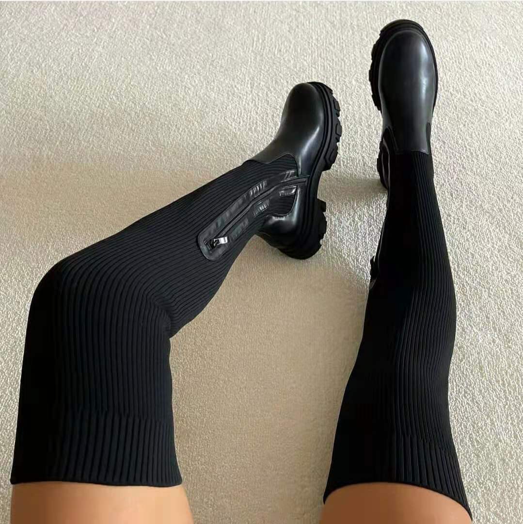 MADDIE | Botas overknee de elastico