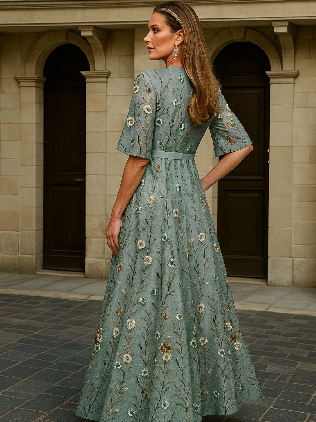 LA SCINTILLA | Vestido largo de elegancia natural