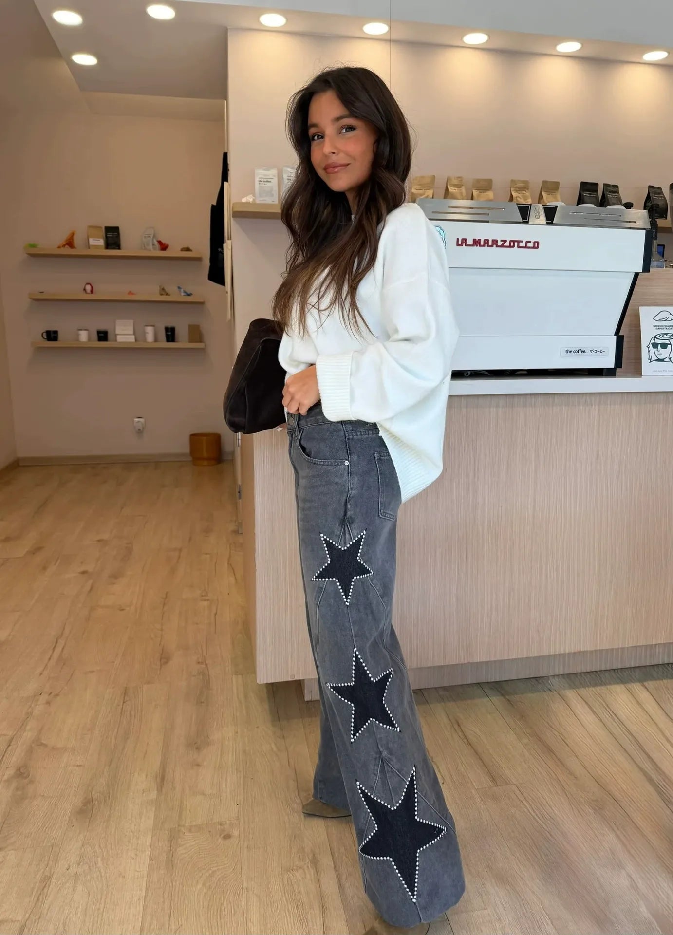 MEGAN | Vaqueros de Pierna Ancha con Estrellas