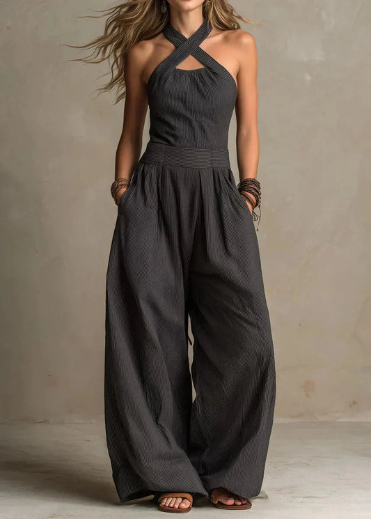 Bianca – Mono elegante con escote en V cruzado